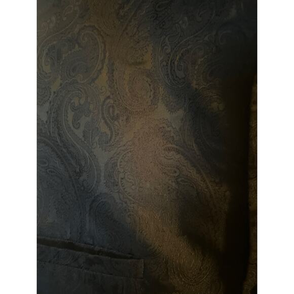 GUC Lord West Men's Patterned Vest Covered Buttons Purple Bow Tie Included Sz M - Picture 2 of 7